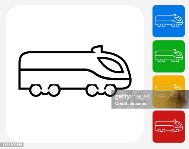 mass transit train side view icon - bullet train stock illustrations