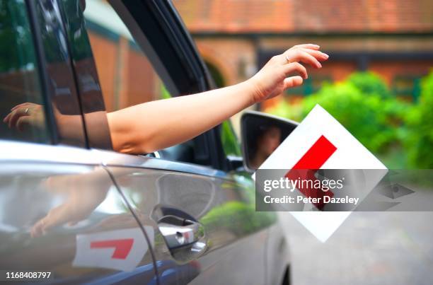 new driver just passed test - learning to drive stock pictures, royalty-free photos & images