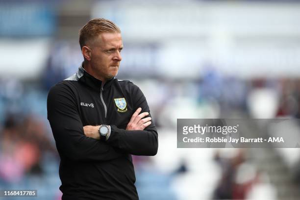 Garry Monk the head coach / manager of Sheffield Wednesday during the Sky Bet Championship match between Huddersfield Town and Sheffield Wednesday at...
