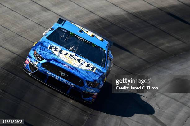 Kevin Harvick, driver of the Busch Beer Ford, practices for the Monster Energy NASCAR Cup Series Bass Pro Shops NRA Night Race at Bristol Motor...