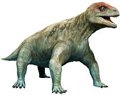 Criocephalosaurus from the Permian 3D illustration