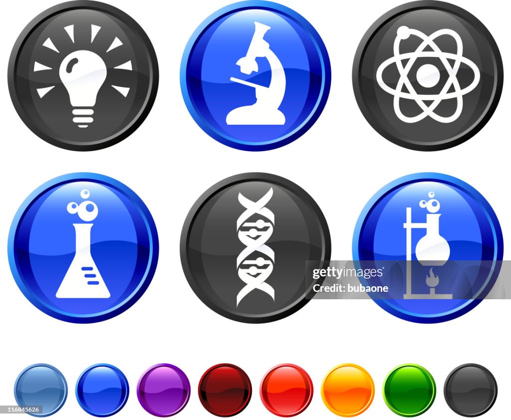 Science royalty free vector icon set