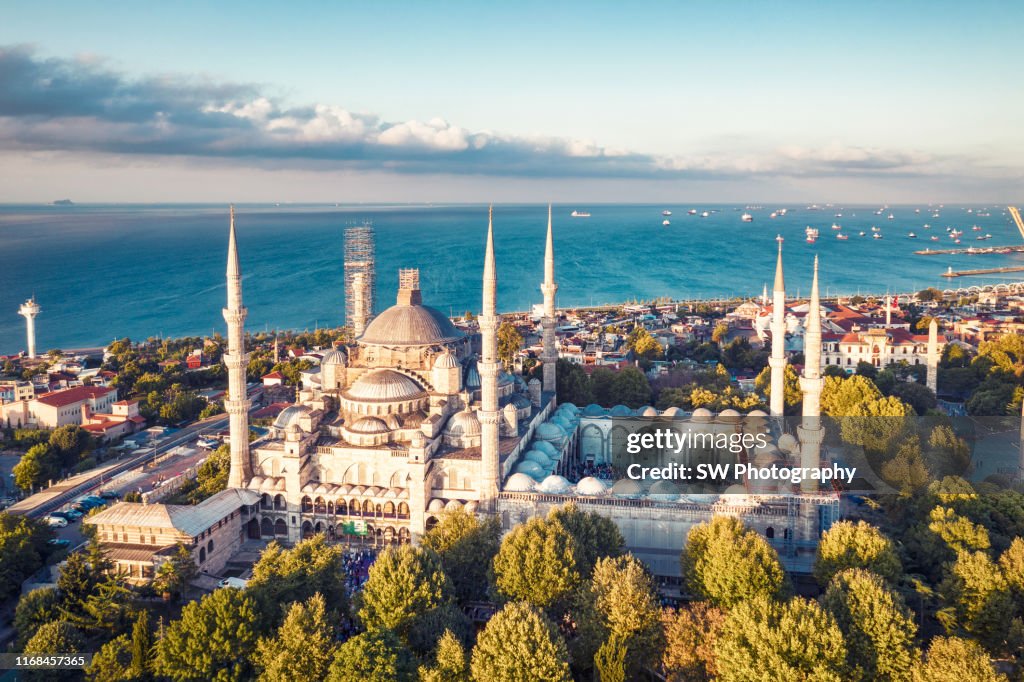 Sunrise drone Photo of Blue Mosque