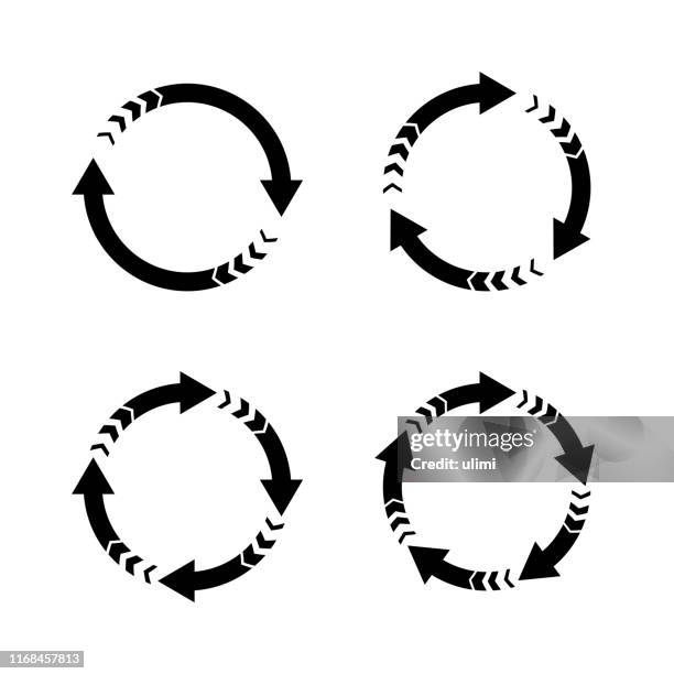 vector arrows, circular design elements - cursor stock illustrations