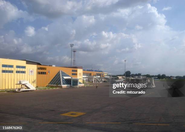 n'djamena international airport, serves the capital of chad - chad central africa stock pictures, royalty-free photos & images