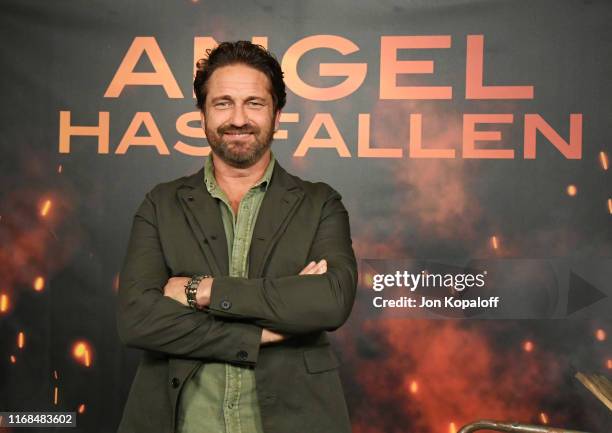 Gerard Butler attends the Photocall For Lions Gate's "Angel Has Fallen" at the Beverly Wilshire Four Seasons Hotel on August 16, 2019 in Beverly...