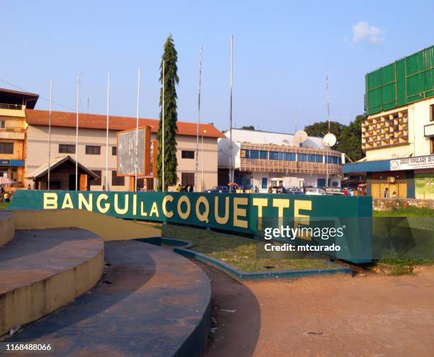 bangui, central african republic - central square, the city is known as "bangui, la coquette" - central african republic stock pictures, royalty-free photos & images