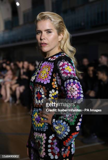 Paloma Faith on the front row during the Ashish Spring/Summer 2020 London Fashion Week show outside the Seymour Hall in London.
