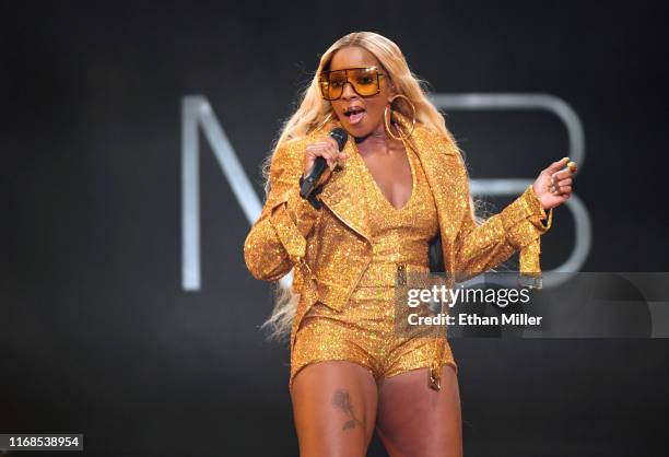 Recording artist Mary J. Blige performs at The Joint inside the Hard Rock Hotel & Casino on August 16, 2019 in Las Vegas, Nevada.