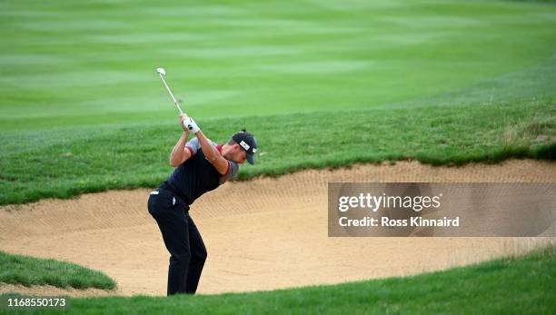 Chris Hanson of England on the par four 5th hole during the third round of the D+D Real Czech Masters at the Albatross Golf Resort on August 17, 2019...