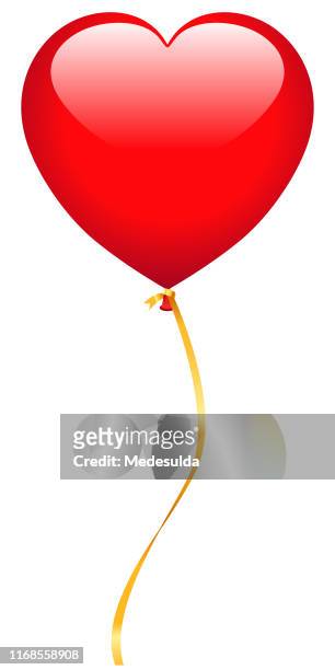 heart shaped red balloon - translucent balloon stock illustrations