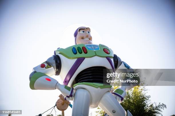 View of Buzz Lightyear at Walt Disney Studios in Paris, France, on September 14, 2019. Disneyland Paris is one of Europe's most popular attractions....