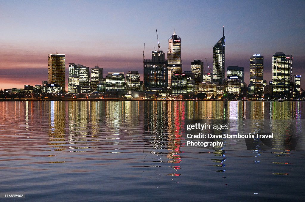 City of Perth reflected in Swan River