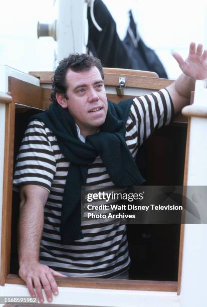 Actor John Schuck on his personal yacht, slice of life / behind the scenes for the ABC tv series 'Holmes & Yoyo'.