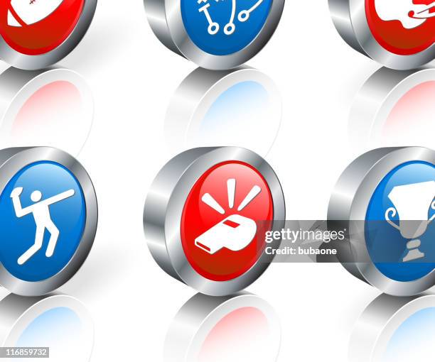stockillustraties, clipart, cartoons en iconen met football 3d royalty free vector icon set royalty free vector - draaiboek sportevenement