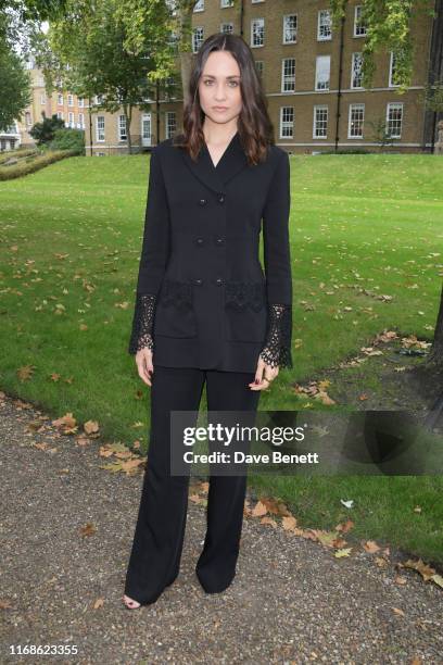 Tuppence Middleton attends the Erdem front row during London Fashion Week September 2019 at Grays Inn Gardens on September 16, 2019 in London,...