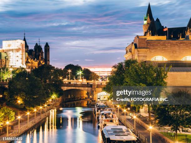 rideau canal architecture in ottawa - ottawa skyline stock pictures, royalty-free photos & images