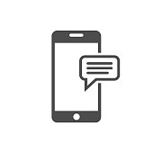 Phone with message icon
