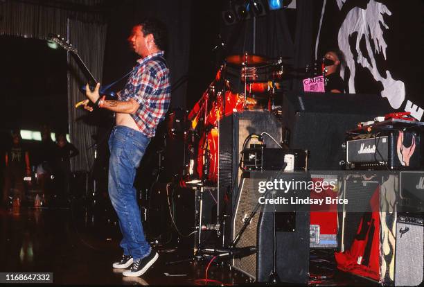 Mike Watt performs in fIREHOSE at Rock for Choice concert at the Hollywood Palladium on October 14, 1993 in Los Angeles.