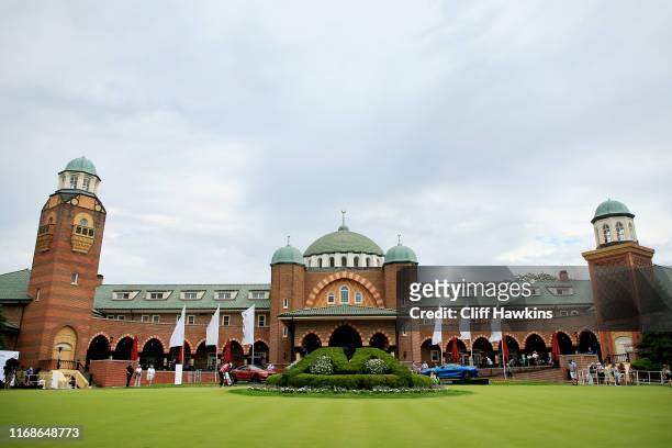General view of the clubhouse during the third round of the BMW Championship at Medinah Country Club No. 3 on August 17, 2019 in Medinah, Illinois.
