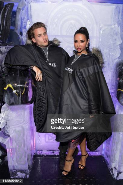 Elijah Rowen and Natasha Grano attend a VIP event in celebration of Elijah Rowen's birthday at ICEBAR on August 17, 2019 in London, England.