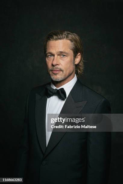 Actor Brad Pitt poses for a portrait on August 28, 2019 in Venice, Italy.