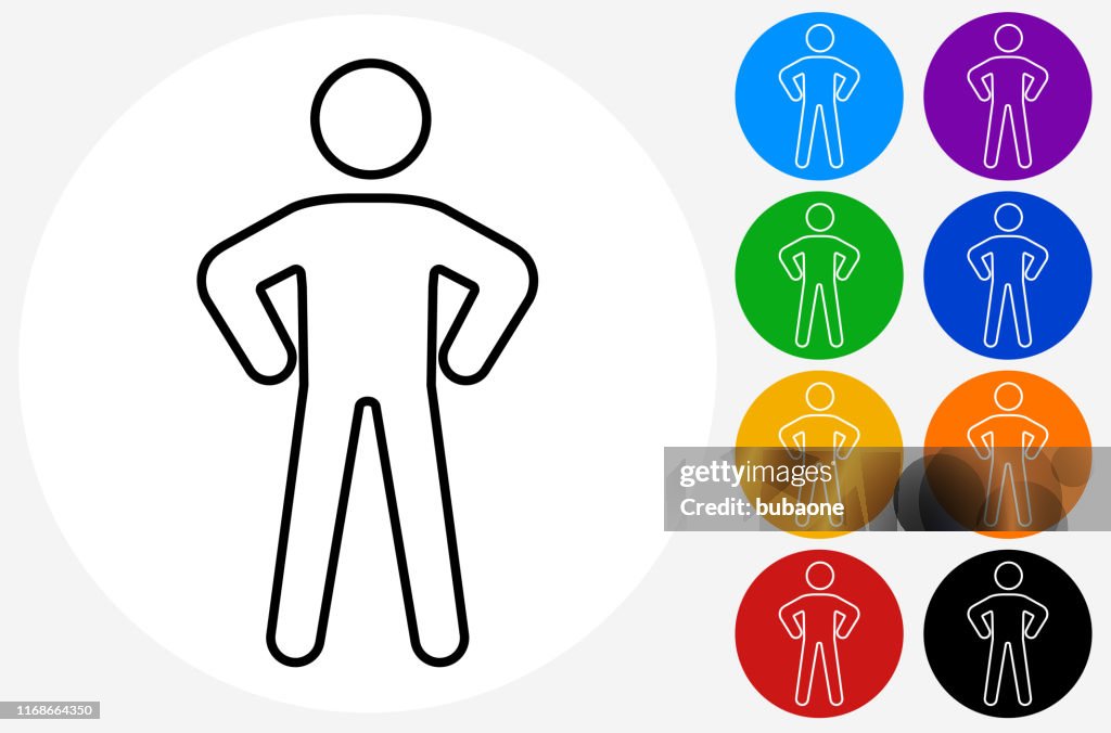 腰に手を当てて男のアイコン