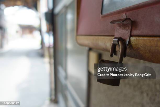 unlocked padlock - okazaki stock pictures, royalty-free photos & images