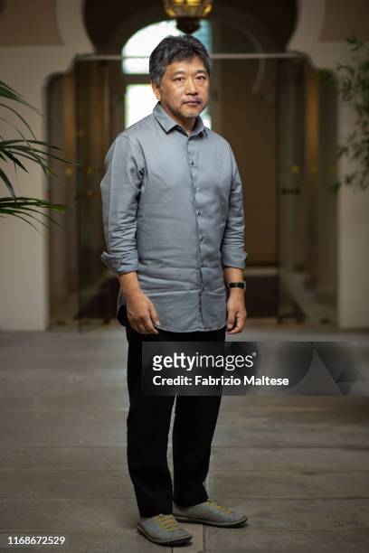 Filmmaker Hirokazu Kore-eda poses for a portrait on August 28, 2019 in Venice, Italy.