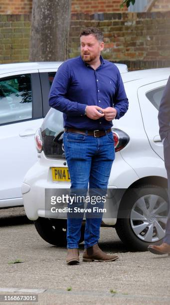Steven Ford arrives at the pre-inquest review into the death of his twins at Canterbury Magistrates Court on September 11, 2019 in Canterbury,...