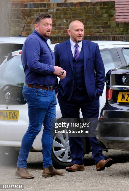 Steven Ford arrives at the pre-inquest review into the death of his twins at Canterbury Magistrates Court on September 11, 2019 in Canterbury,...