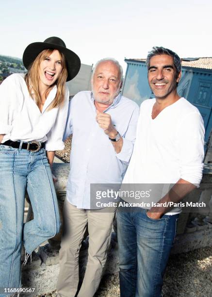 Actors Ana Girardot, Ary Abittan and Francois Berleand are photographed attending the 12th Francophone Film Festival for Paris Match in Angouleme,...