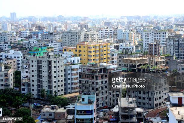 General view of the Bangladeshi capital city Dhaka in Dhaka, Bangladesh, on September 16, 2019. Dhaka is the second least liveable city in the world,...