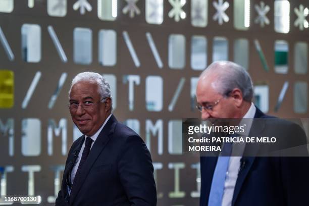 President of the centre-right Social Democratic Party Rui Rio and incumbent Portuguese Prime Minister Antonio Costa of the centre-left Socialist...