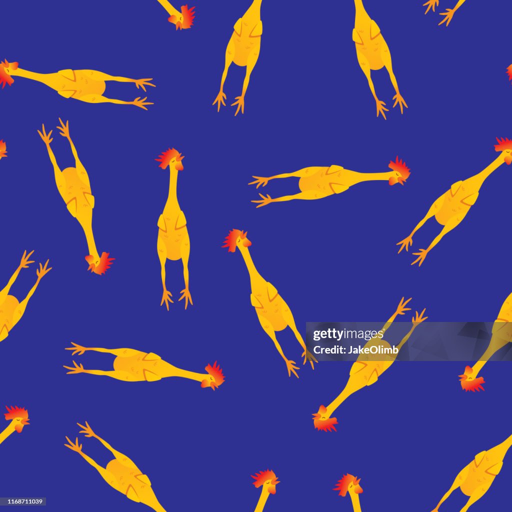Rubber Chicken Pattern Flat