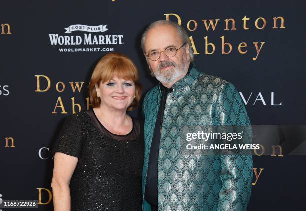 English actress Lesley Nicol and her husband David Keith Heald attend the "Downton Abbey" New York Premiere at Alice Tully Hall, Lincoln Center on...