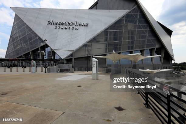 Architects HOK, tvdesign, Goode Van Slyke and Stanley Beaman & Sears' Mercedes-Benz Stadium, home of the Atlanta Falcons football team and Atlanta...