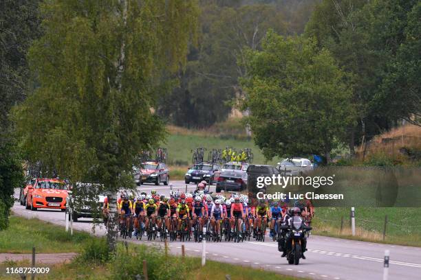 Eugenia Bujak of Slovenia and Team BTC City Ljubljana / Gracie Brown of Australia and Team Mitchelton Scott / Georgia Williams of New Zealand and...