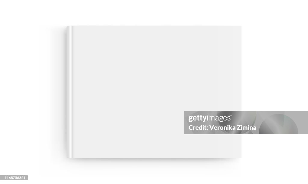 Rectangular Book Cover Mockup Isolated On White Background Top View ...