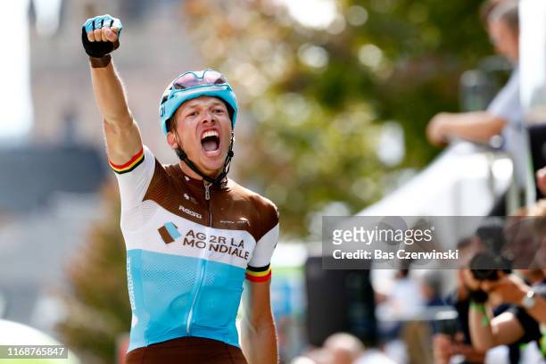 Arrival / Oliver Naesen of Belgium and Team AG2R La Mondiale / Celebration / during the 15th Binck Bank Tour 2019, Stage 7 a 178,1km stage from...