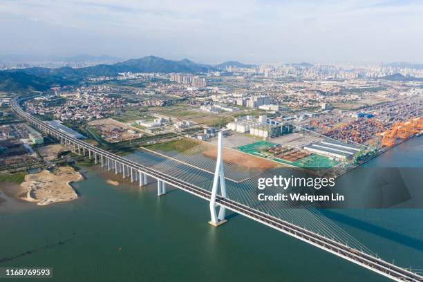 xiamen zhangzhou cross-sea bridge - xiamen municipality stock pictures, royalty-free photos & images