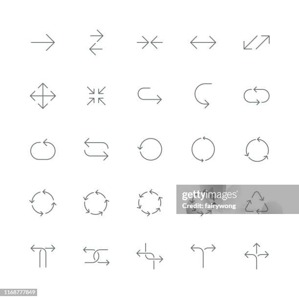 stockillustraties, clipart, cartoons en iconen met pijlen - recycling