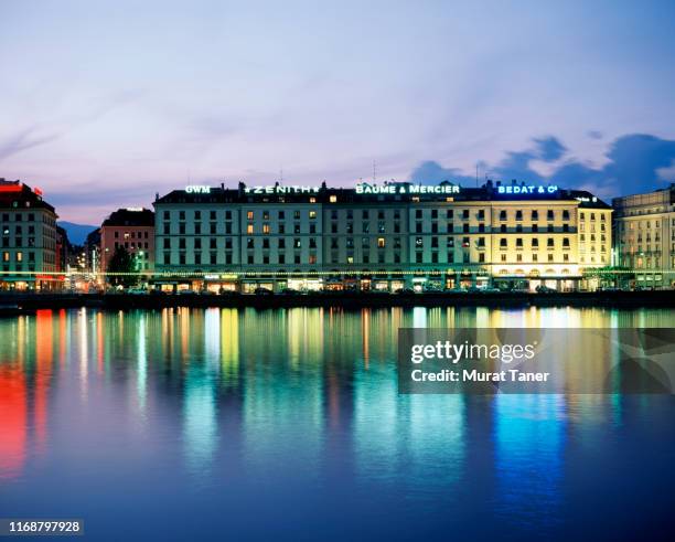 Gemdeva Geneva Switzerland At Night Photos and Premium High Res Pictures ...