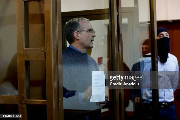 Paul Whelan, charged with espionage, arrives for his trial at a court in Moscow, Russia on September 17, 2019.