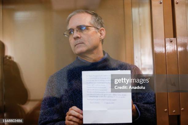 Paul Whelan, charged with espionage, arrives for his trial at a court in Moscow, Russia on September 17, 2019.