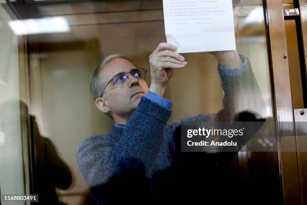 Paul Whelan, charged with espionage, arrives for his trial at a court in Moscow, Russia on September 17, 2019.