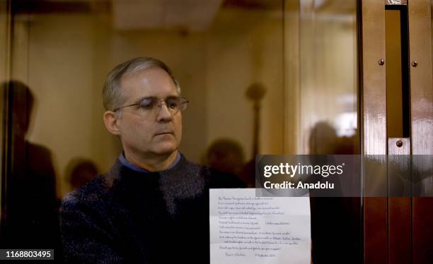 Paul Whelan, charged with espionage, arrives for his trial at a court in Moscow, Russia on September 17, 2019.