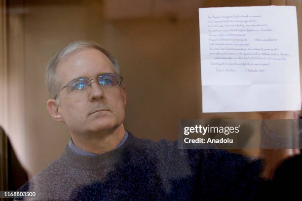 Paul Whelan, charged with espionage, arrives for his trial at a court in Moscow, Russia on September 17, 2019.