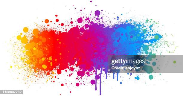 rainbow paint splash - rainbow sprinkles stock illustrations