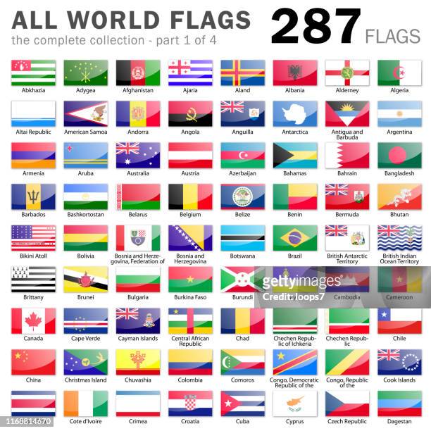 all world flags - 287 items - part 1 of 4 - afghanistan stock illustrations